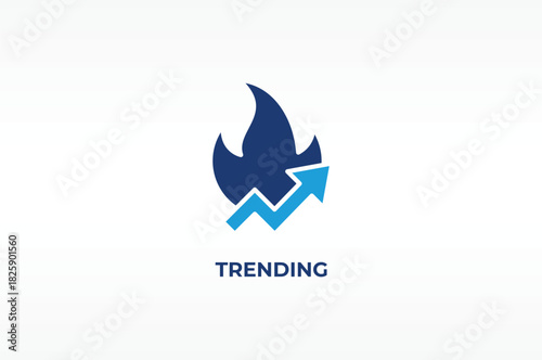 TRENDING vector, icon or logo sign isolated symbol illustration