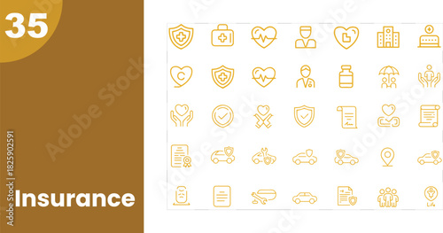 Insurance icon collection