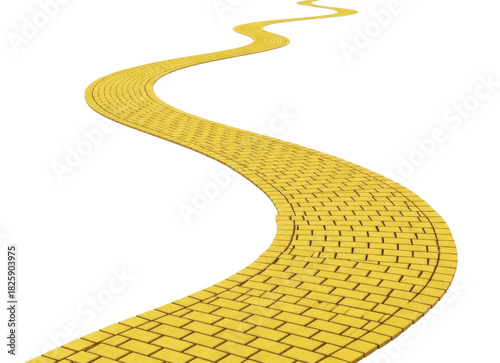 Yellow brick road transparent background cutout png