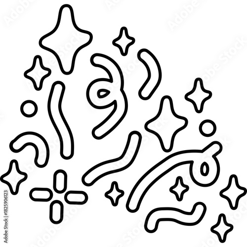 Confetti Party Outline