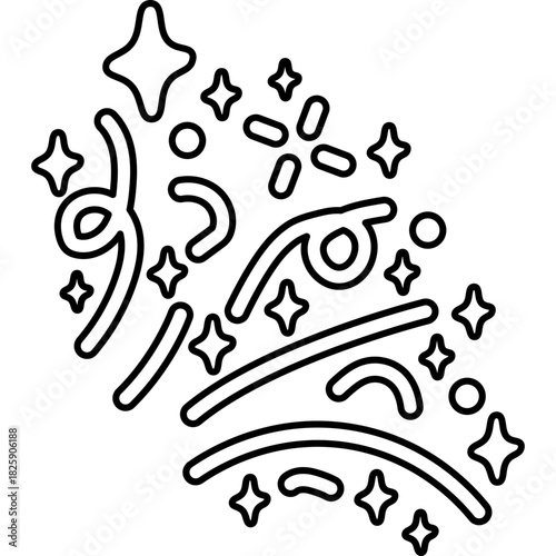 Confetti Party Outline