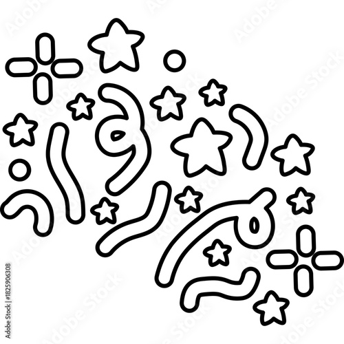 Confetti Party Outline