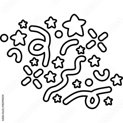 Confetti Party Outline