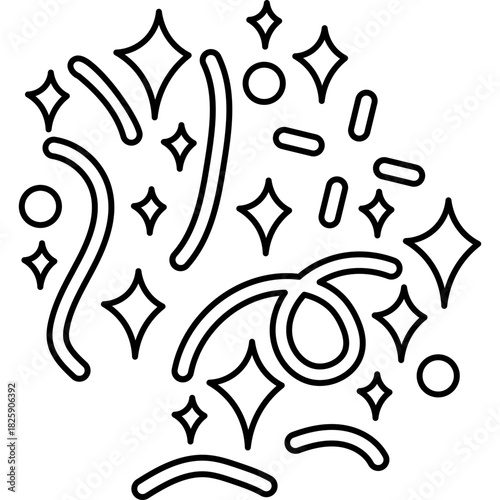 Confetti Party Outline
