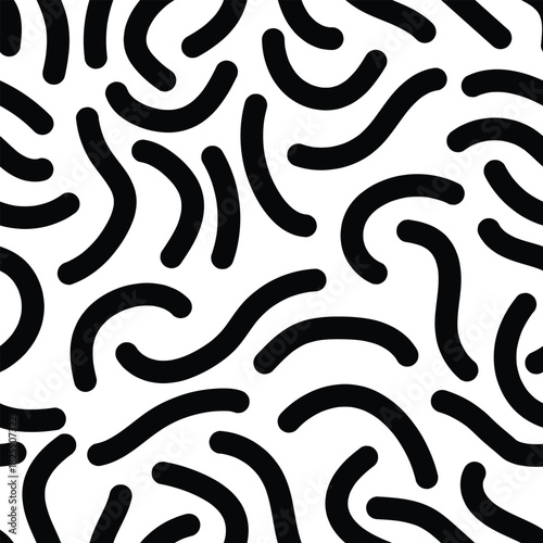 ABSTRACT BLACK AND WHITE seamless pattern simple modern clean background ornament element design wallpaper backdrop modern minimalist decorative texture hand drawn