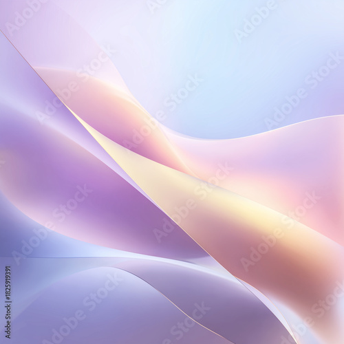 Minimalist Abstract Curves: Soft Pastel Gradient Wallpaper