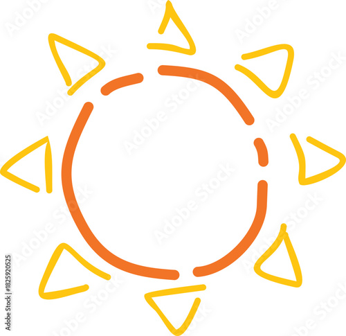 Doodle Sun Sketch 