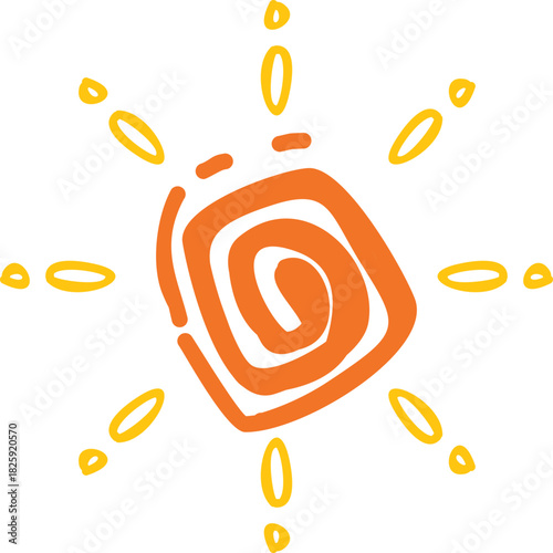 Doodle Sun Sketch 