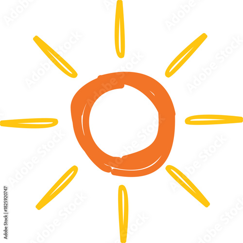 Doodle Sun Sketch 
