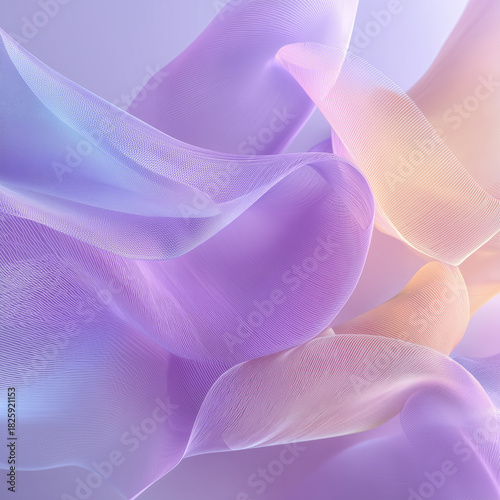 Ethereal Silk Waves: Soft Pastel Gradient Mesh Background