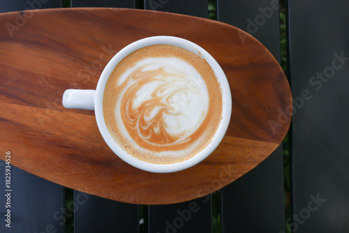 hot cofffee, cappuccino coffee or latte coffee or flat white