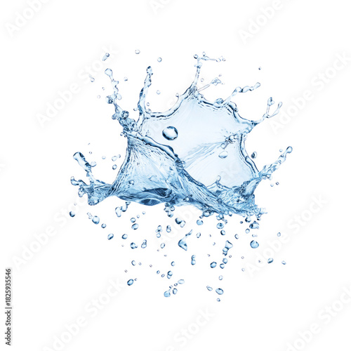 Water Splash Isolated on Black