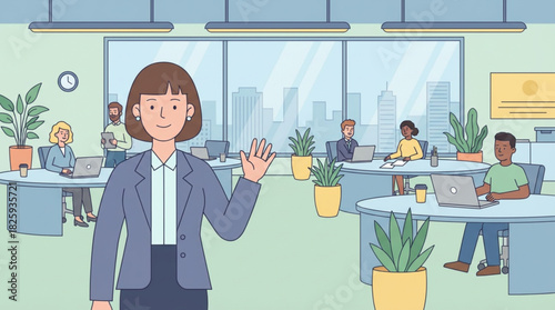 business woman in office