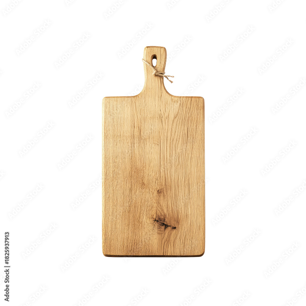 Fototapeta premium Wooden cutting board with handle and hole