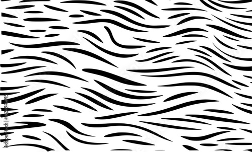 Black and White Abstract Zebra Stripe Pattern Background
