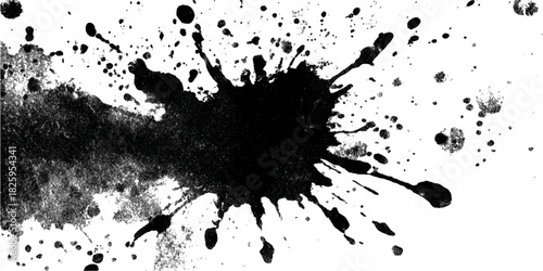 Abstract black grunge brush stroke background texture. vector hand drawn creative brushstroke grungy concrete art design.