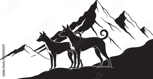 Mountain Goat Silhouette Bundle – Wildlife, Peaks & Nature Clipart Set