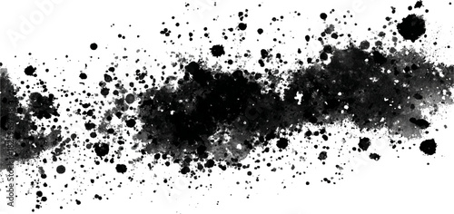 Abstract black grunge brush stroke background texture. vector hand drawn creative brushstroke grungy concrete art design.