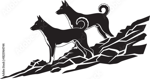 Mountain Goat Silhouette Bundle – Wildlife, Peaks & Nature Clipart Set