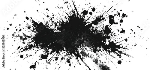 Abstract black grunge brush stroke background texture. vector hand drawn creative brushstroke grungy concrete art design.