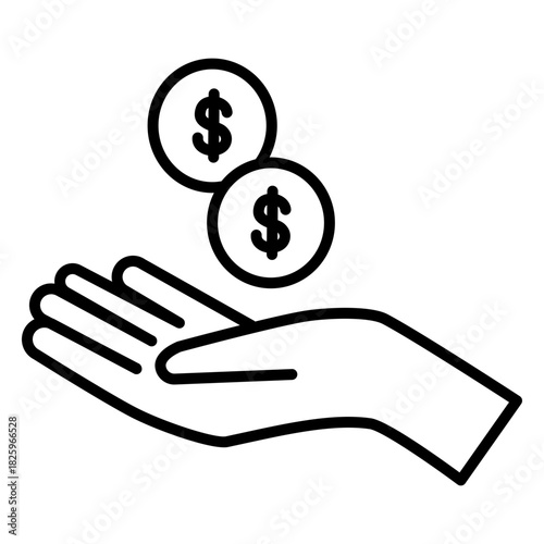 Hand Receiving Money Coins