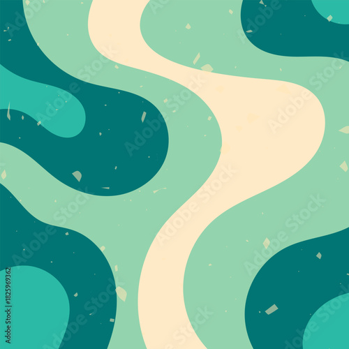 Square groovy blue tone pattern.