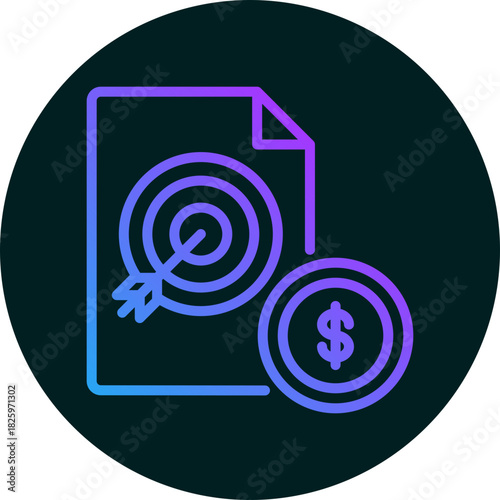 Goal icon for weather, website, application, printing, document, poster design, etc