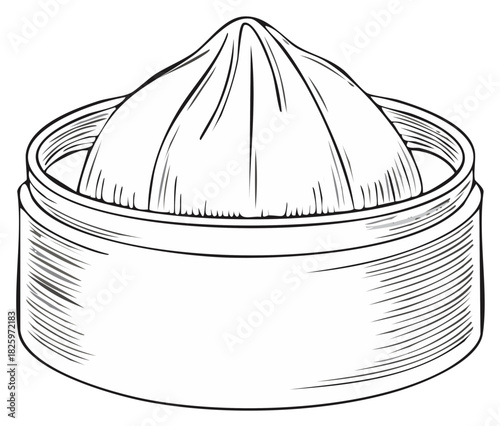 Simple line art illustration of a citrus juicer for making freshly squeezed juice