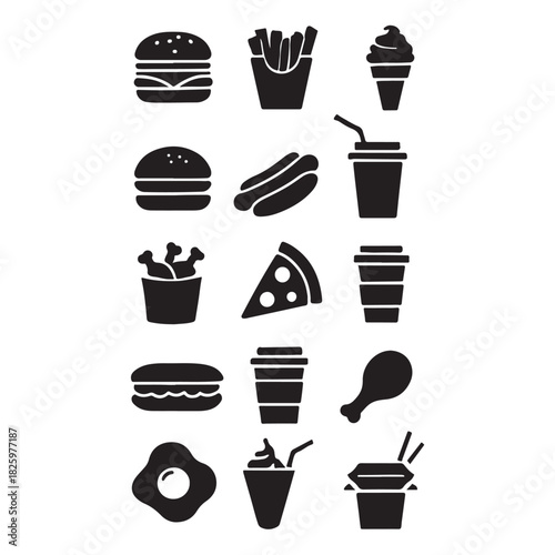 fast food icon vector
