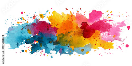 Abstract colorful watercolor brushstroke texture. vector hand drawn multi color watercolor background design.