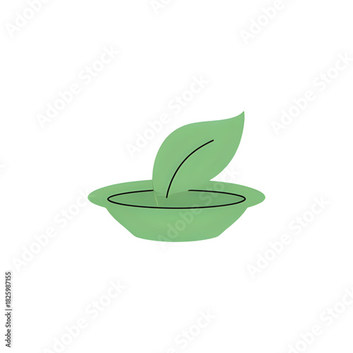 leaf and plate logo