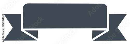 Blue ribbon banner vector illustration, modern design for text or message