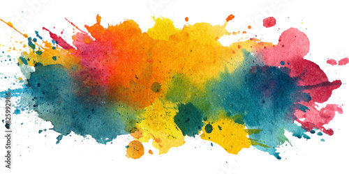 Abstract colorful watercolor brushstroke texture. vector hand drawn multi color watercolor background design.