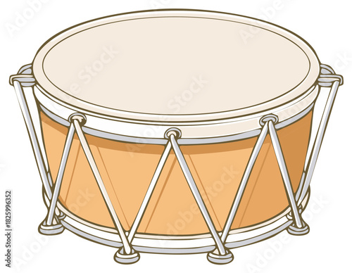 Traditional Bass Drum with Laces and Metal Hoops