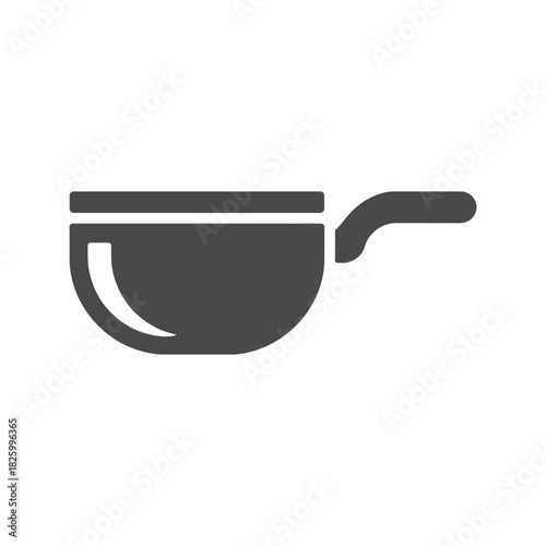 Saucepan Icon Illustration Icon on White Background Vector Art Illustration on white background.