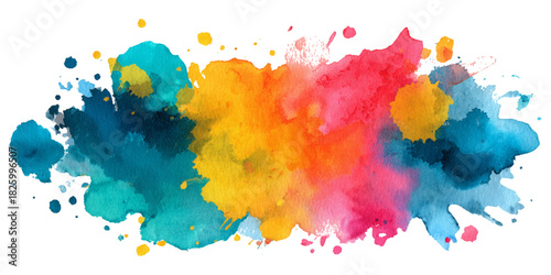 Abstract colorful watercolor brushstroke texture. vector hand drawn multi color watercolor background design.