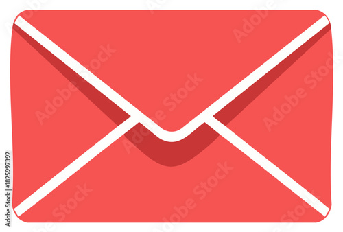 Red Envelope Illustration E mail Newsletter Correspondence Postal Mailing Communication
