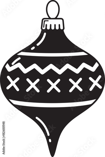 Elegant Christmas Ornament Illustration for Holiday Season Decorations and Festive Designs