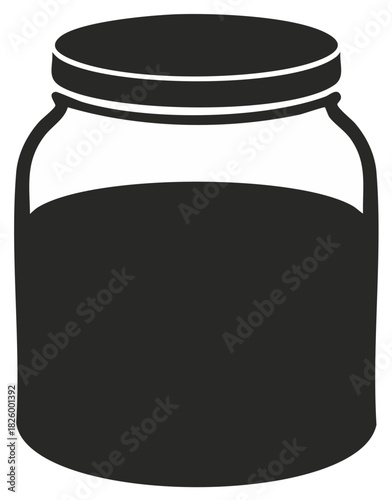 Canned Liquid in a Glass Jar with Lid: Preserves or Condiments for Recipes and Food Preparation