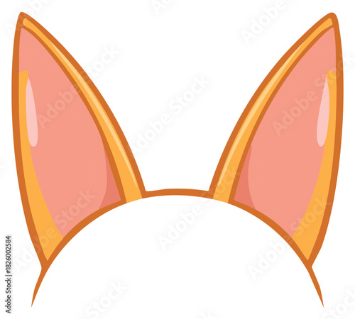 Cute cartoon cat or fox ears headband for costume cosplay or photo booth prop