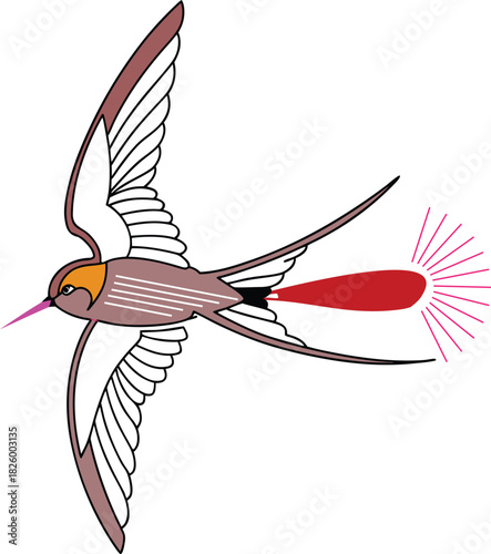 Like Sun Flying bird