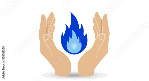 Protect the Planet Care for the Blue Flame of Sustainability and Conservation