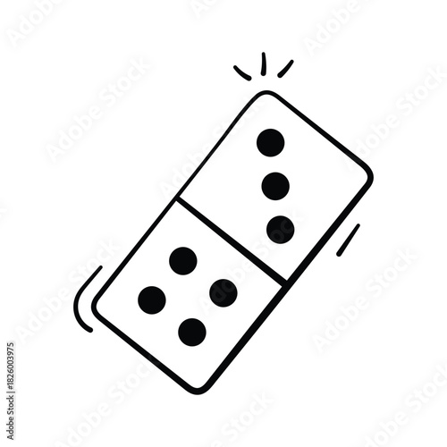 Rolling dice game icon, perfect for gaming