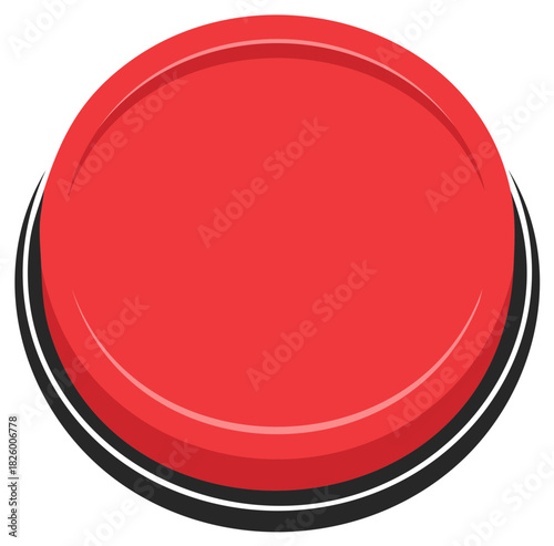 Free Download Vibrant Red Circle Shape with Layered Black and White Border Design for Buttons or Icons - GFXLoad