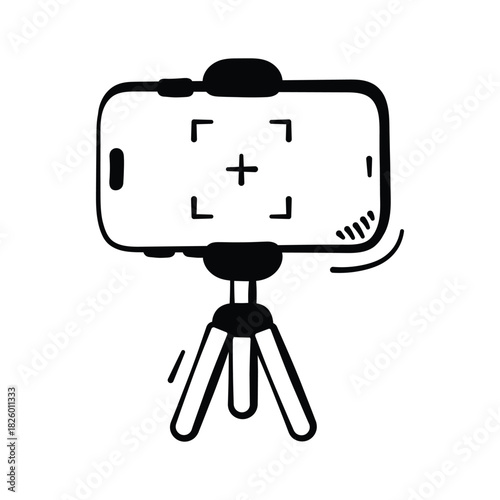 Camera mounted on a tripod, studio shoots, video production, and content creation