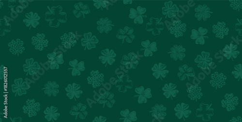 Hand-Drawn Shamrock Pattern for St. Patrick's Day	