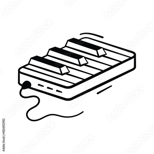 Take a look at this creatively crafted musical keyboard vector design