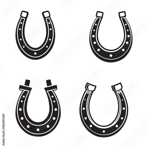 Horseshoe icon vector illustration.