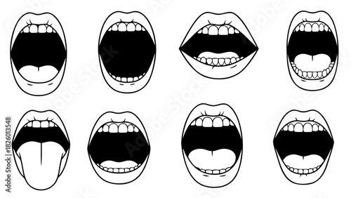 Open Mouth Expressions Animated Talking Mouth Pack