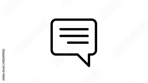 Chat Bubble Icon with Pop Up Animation 4K Transparent Background